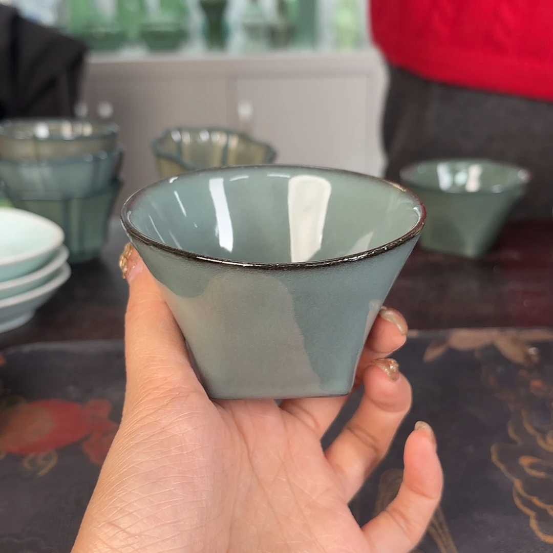 龙泉云间青瓷小米茶器