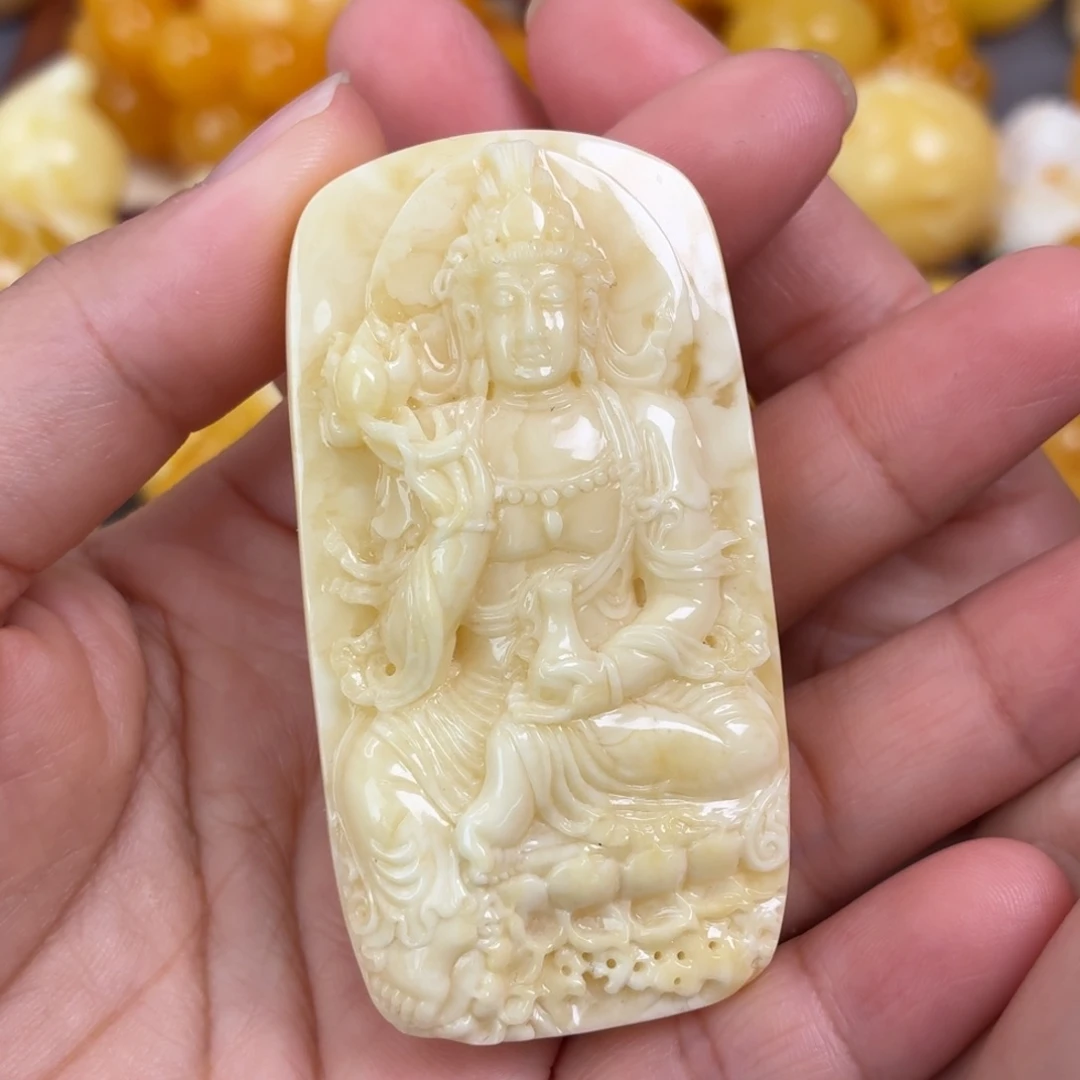 蜜蜡未镶嵌吊坠(不含链)观音