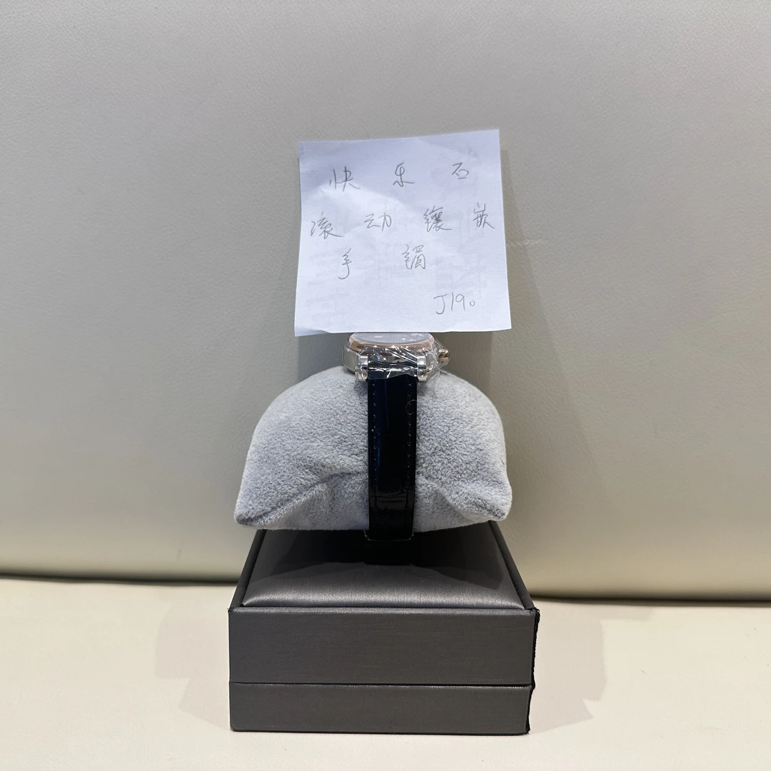 钛钢合成锆石手镯 快乐石滚动镶嵌手镯 ZF-J190