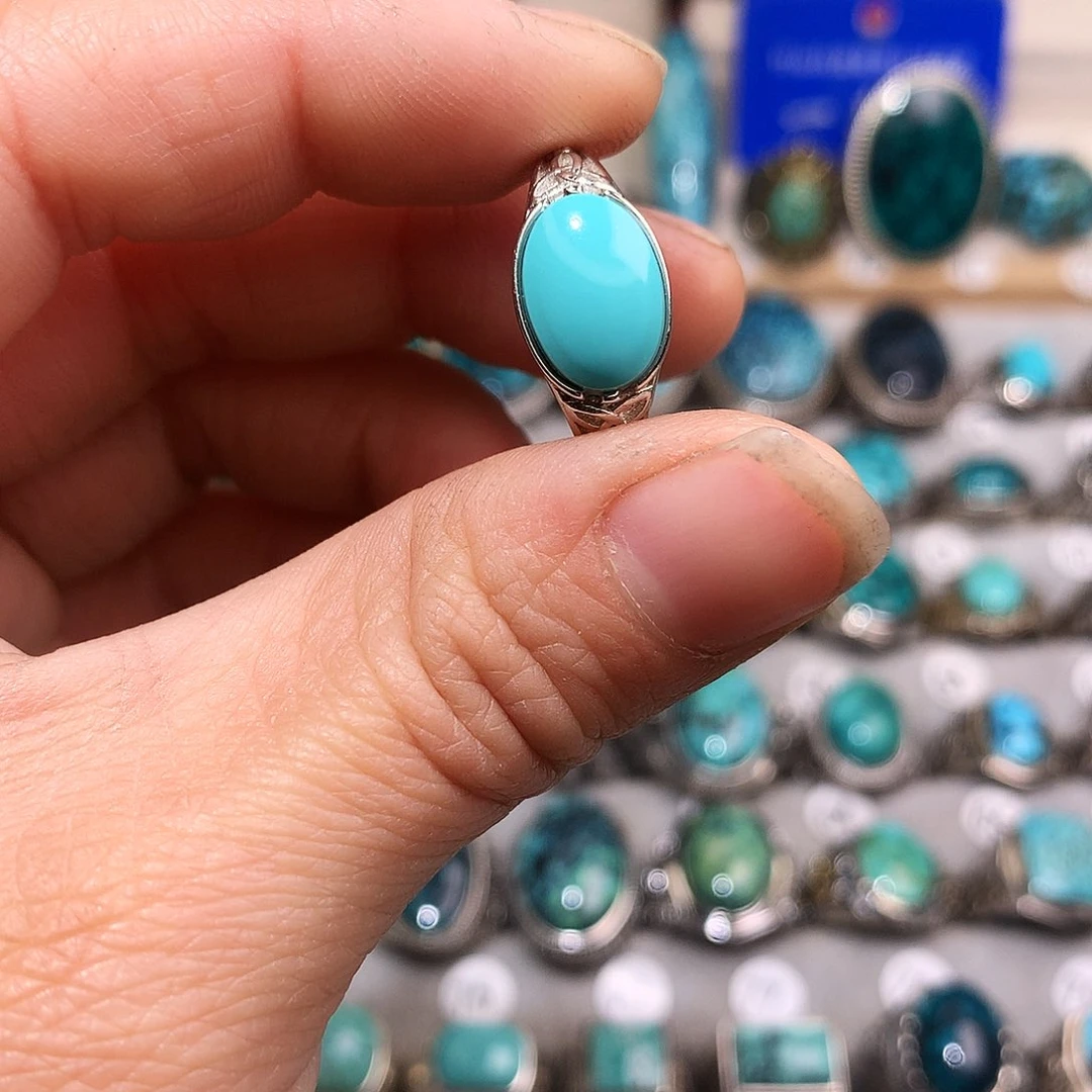 绿松石挂件银S925镶嵌临****9