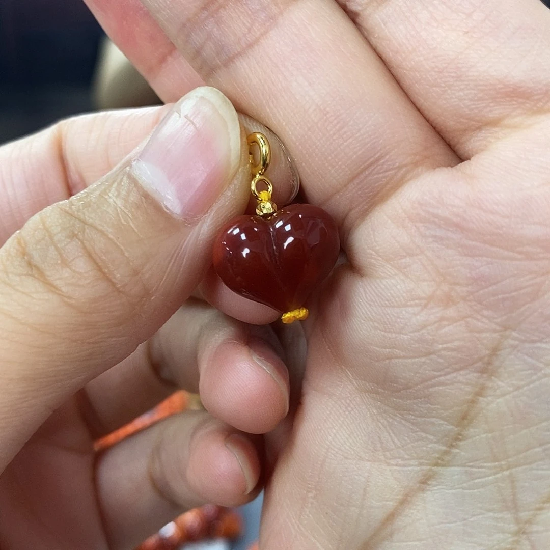 南红玛瑙吊坠银S925镶嵌