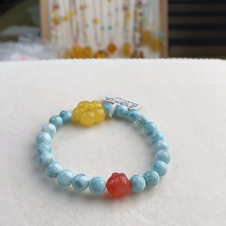 蜜蜡未镶嵌裸石蜜蜡手串