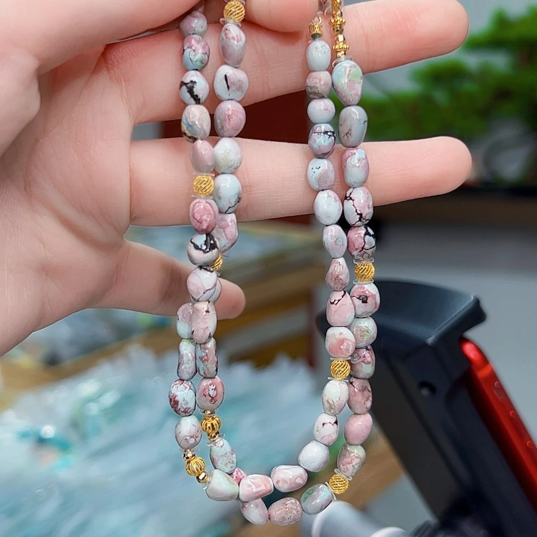 绿松石珠宝奇石18K金镶嵌