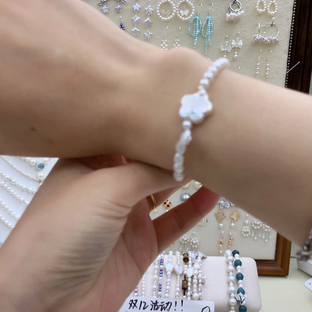 耳饰淡水珍珠银S925镶嵌