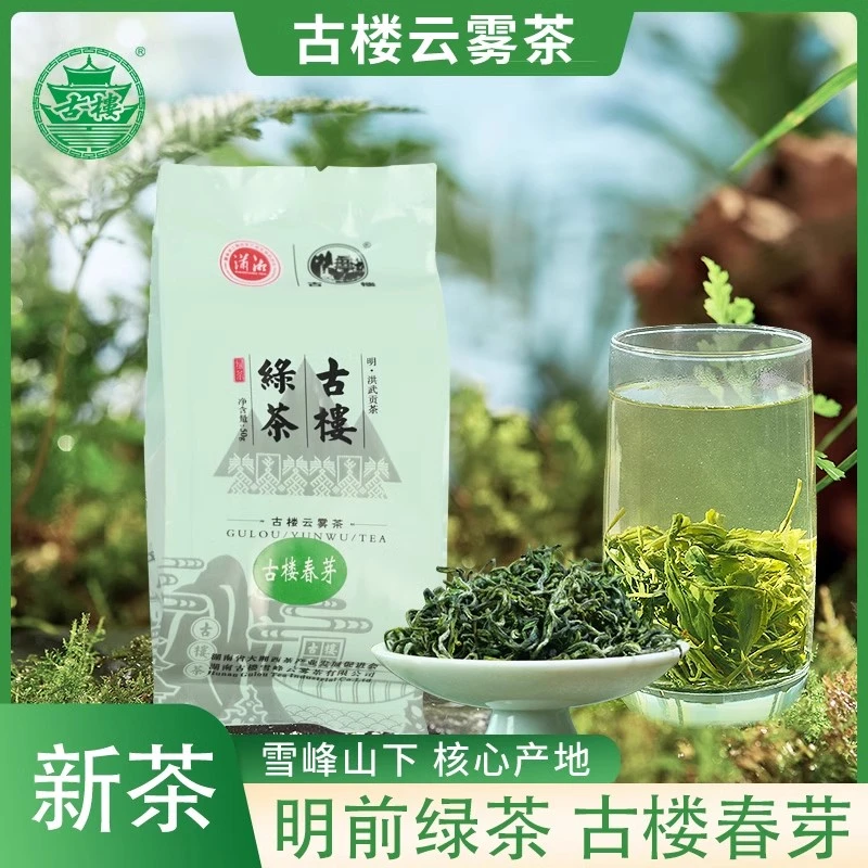 2025古楼云雾绿茶 新茶古楼春芽高山云雾罐装茶叶50g绿茶小包