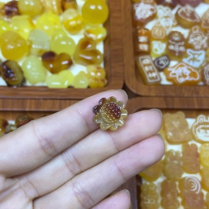 橄榄核吊坠向日葵14