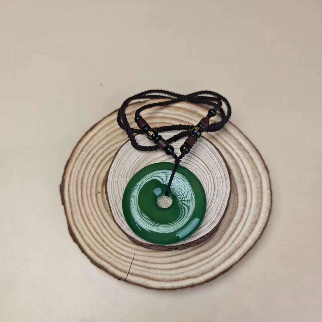 碧绿平安扣  精选高端文玩F