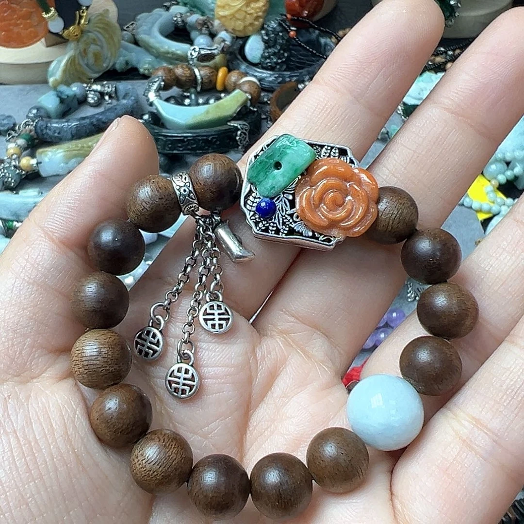 翡翠手链未镶嵌炸