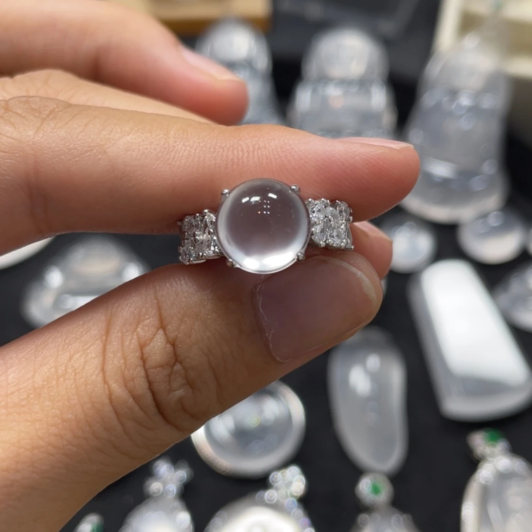 石英质玉银S925镶嵌颈饰