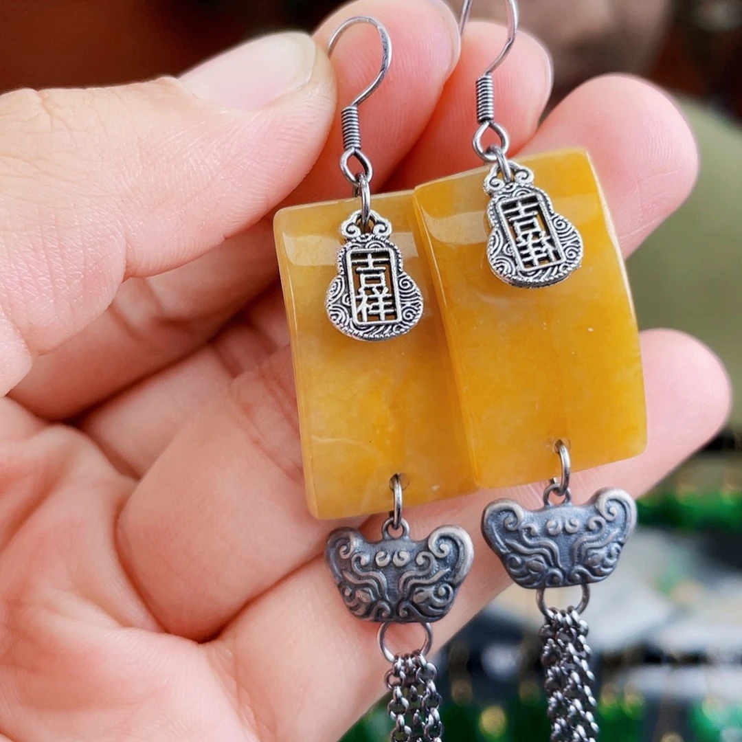 翡翠未镶嵌耳饰饰品