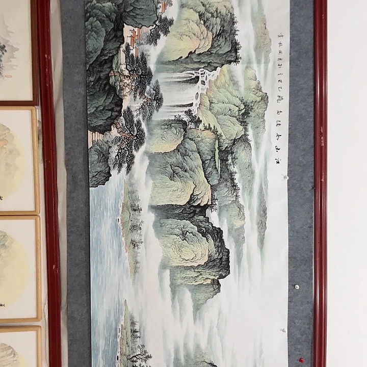 国画手绘国画江山如此多娇