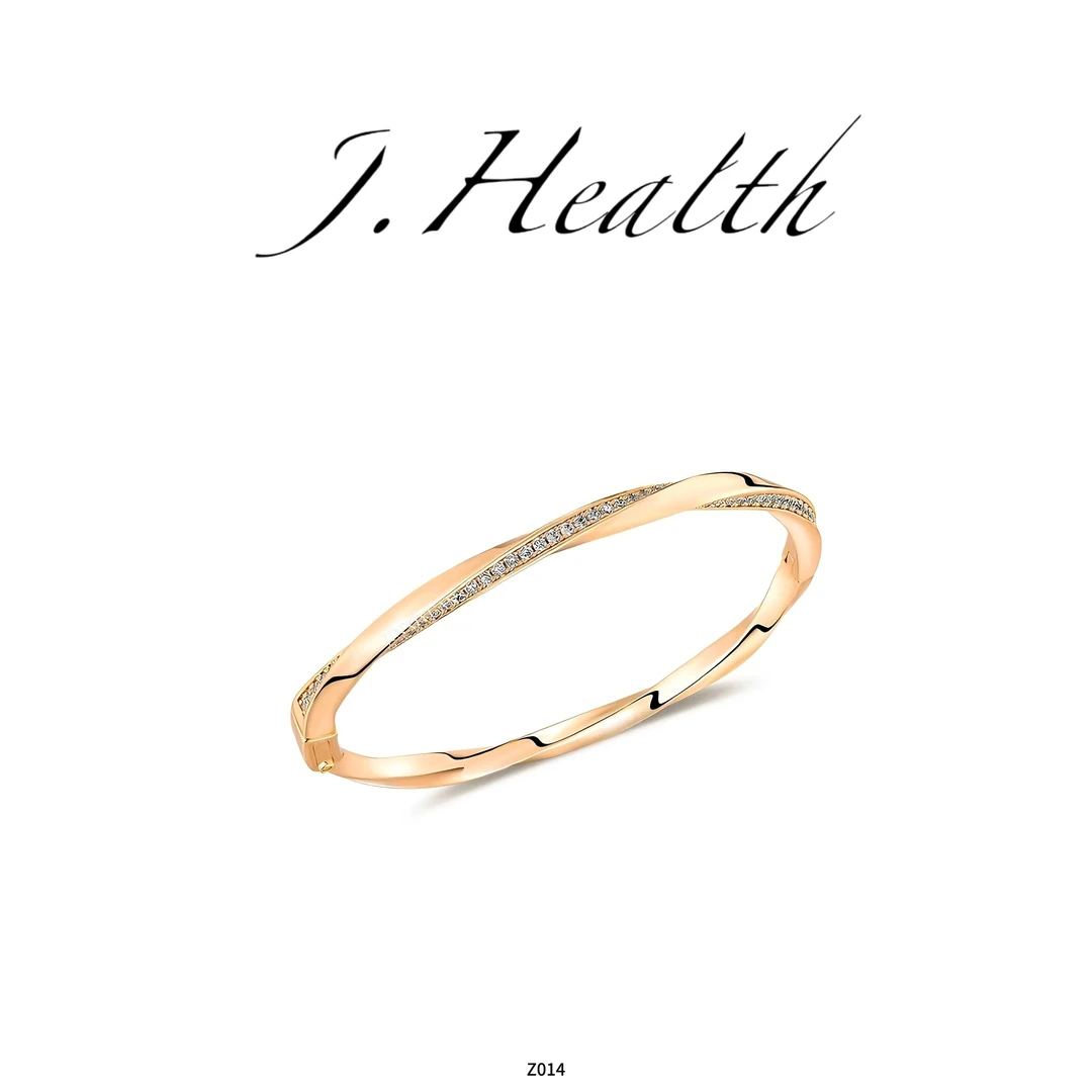 925银手镯 J.Health 高级感气质轻奢百搭纽纹手镯秋上新Z014
