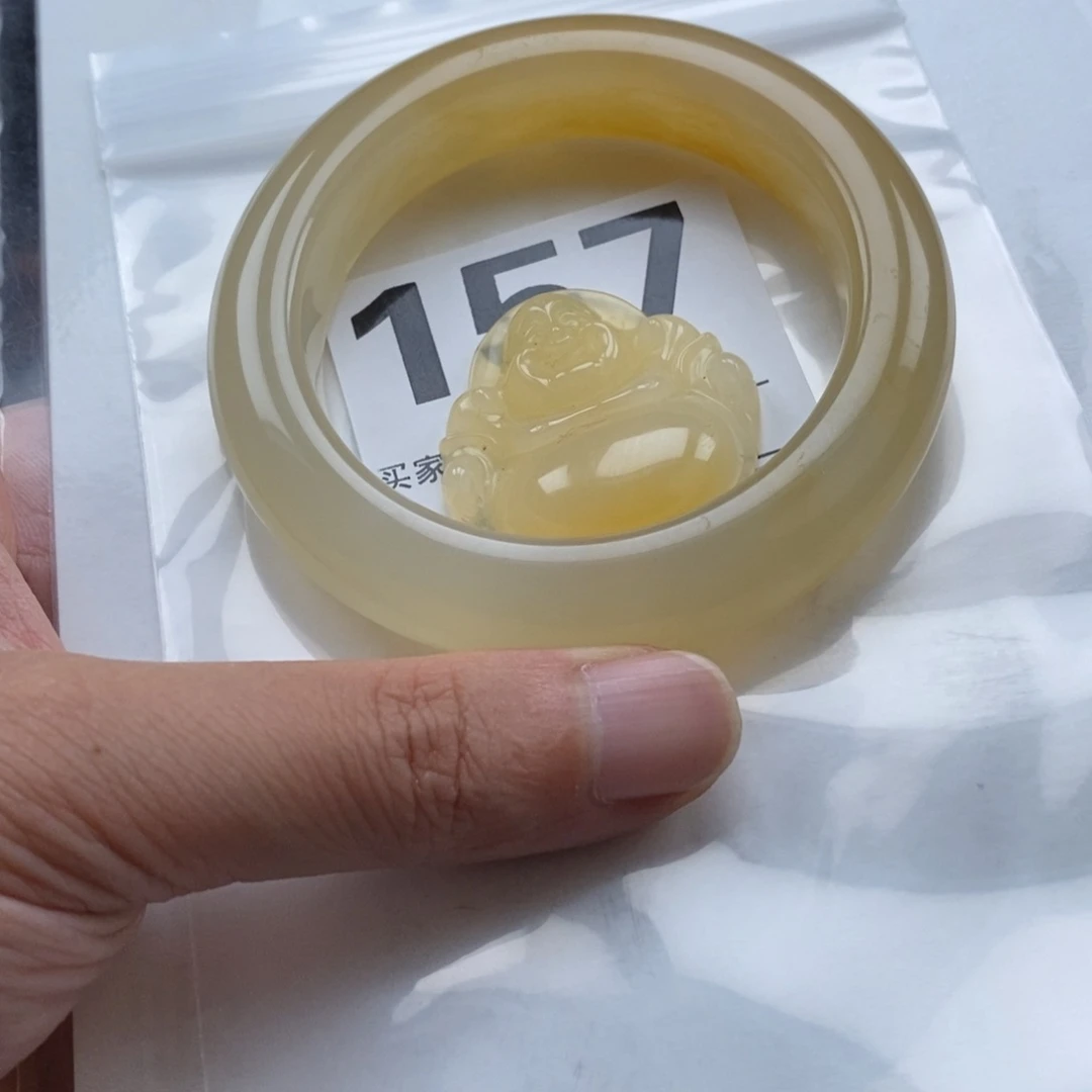 石英质玉（黄龙玉）未镶嵌手镯唐*灿157手镯59圈口