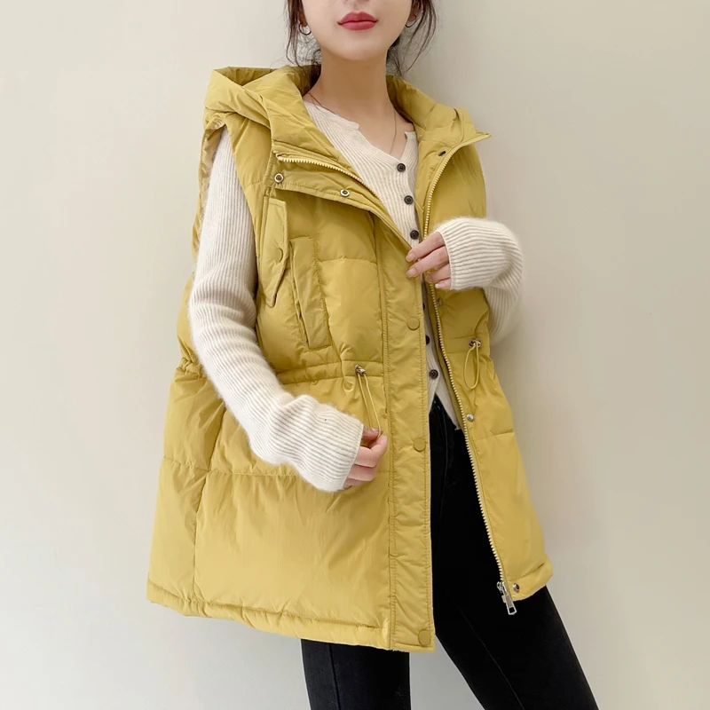 欧货休闲连帽棉马甲女外穿2025春秋新款宽松显瘦背心马夹坎肩外套