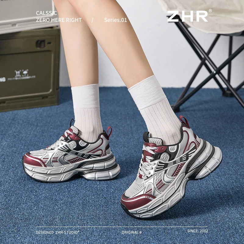 ZHR增高女款正品女鞋新款老爹鞋女款秋冬款老爹鞋子爆款百搭秋季