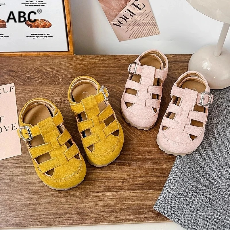 ABC儿童凉鞋2025夏季新款罗马鞋儿童博肯女宝宝软底百搭沙滩鞋