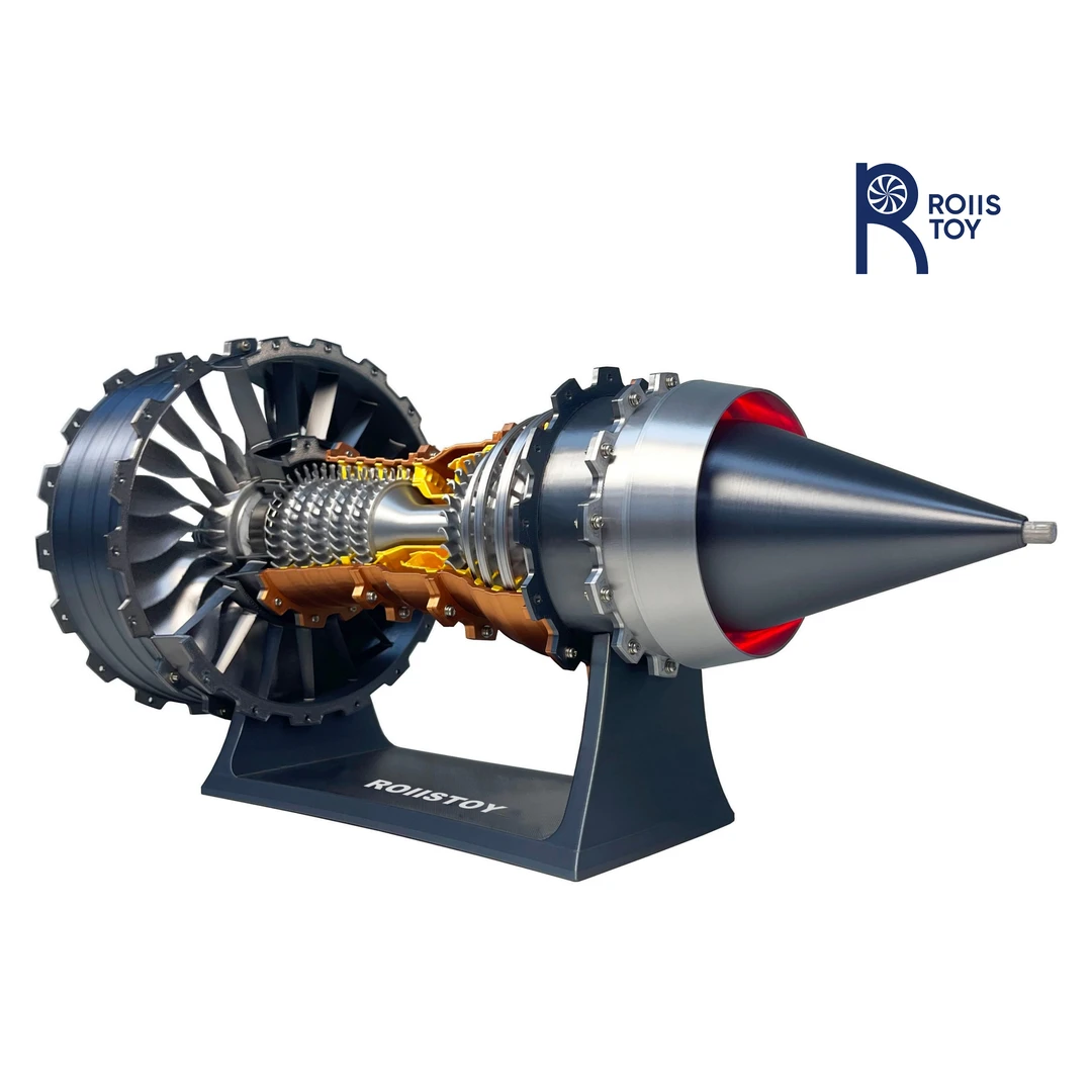 【高品质摆件】罗罗TR900大号灯光炫酷模型礼物发动机航空 科技好物