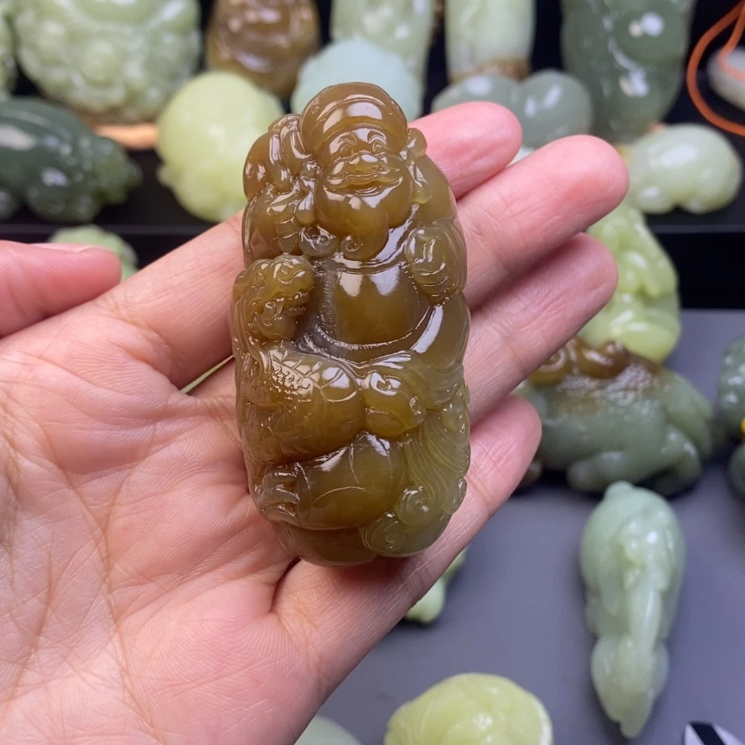 和田玉把件未镶嵌“***乐