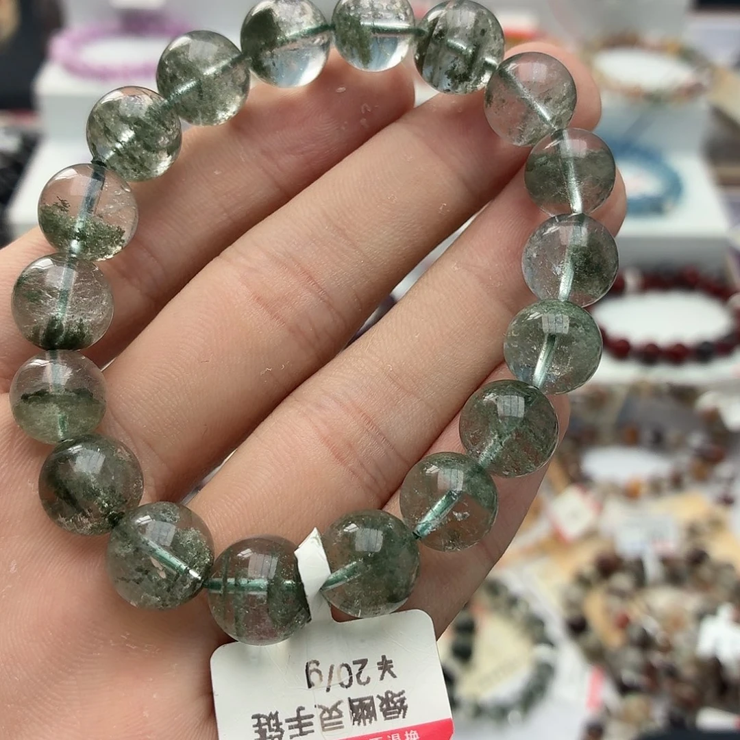 水晶手链未镶嵌G420绿幽灵单圈11.6m