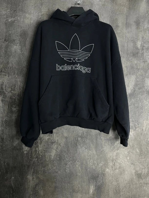全新未使用 Balenciaga/巴黎世家 1码*1/印花连帽卫衣/02229