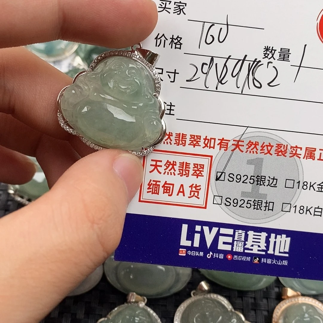 翡翠银S925镶嵌颈饰