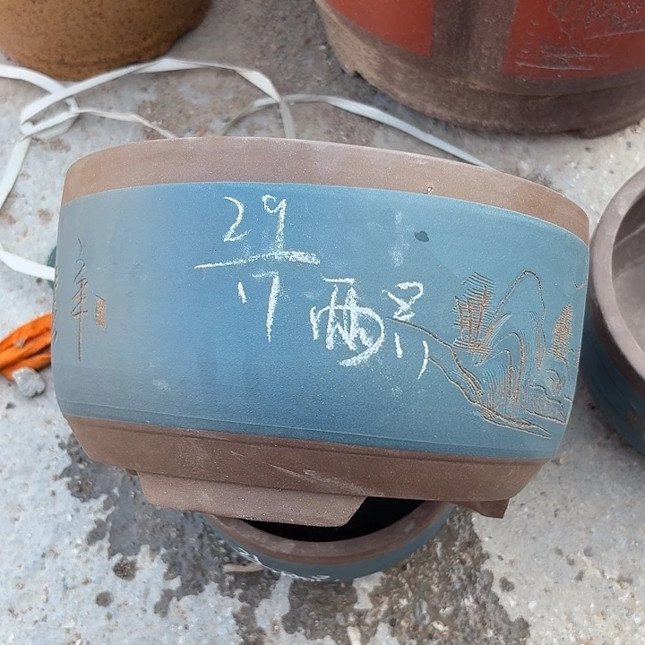 宜兴紫砂花盆，现货发