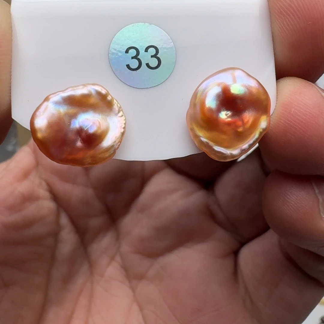 淡水珍珠耳饰银S925镶嵌