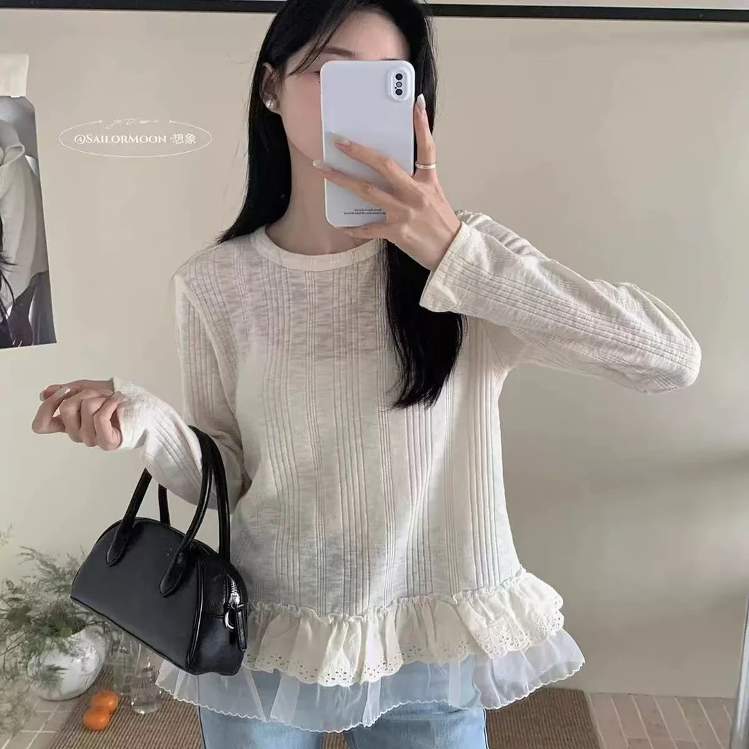 811新款简约长袖拼接