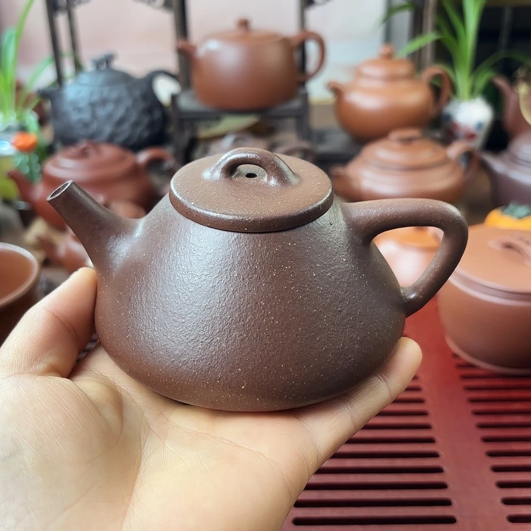茶壶紫砂子冶石瓢紫泥200cc