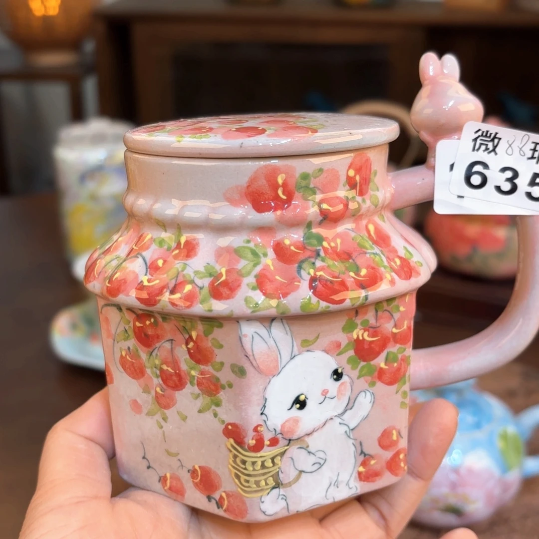 景德镇手绘高温釉下彩陶瓷茶具