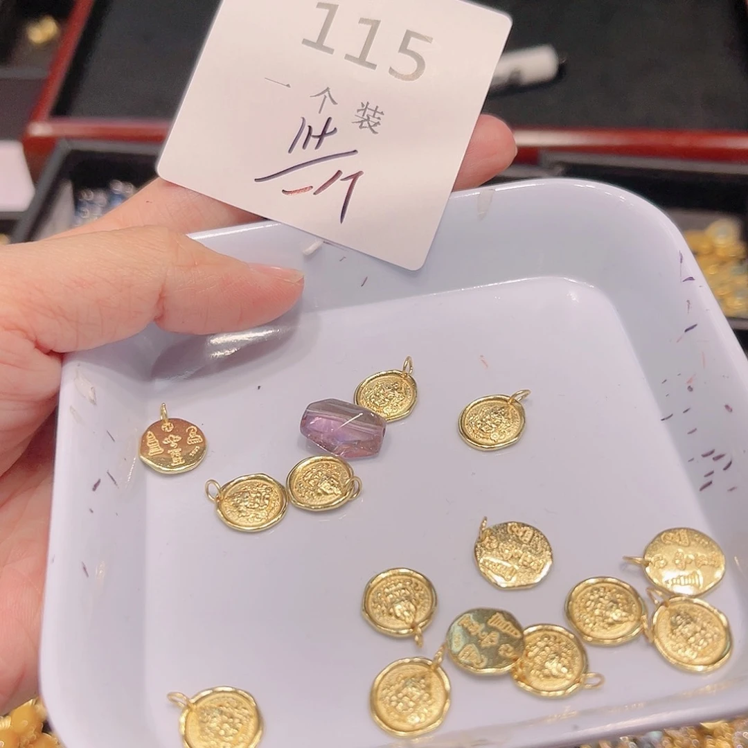 紫晶珠宝半成品银S925镀金镶嵌115