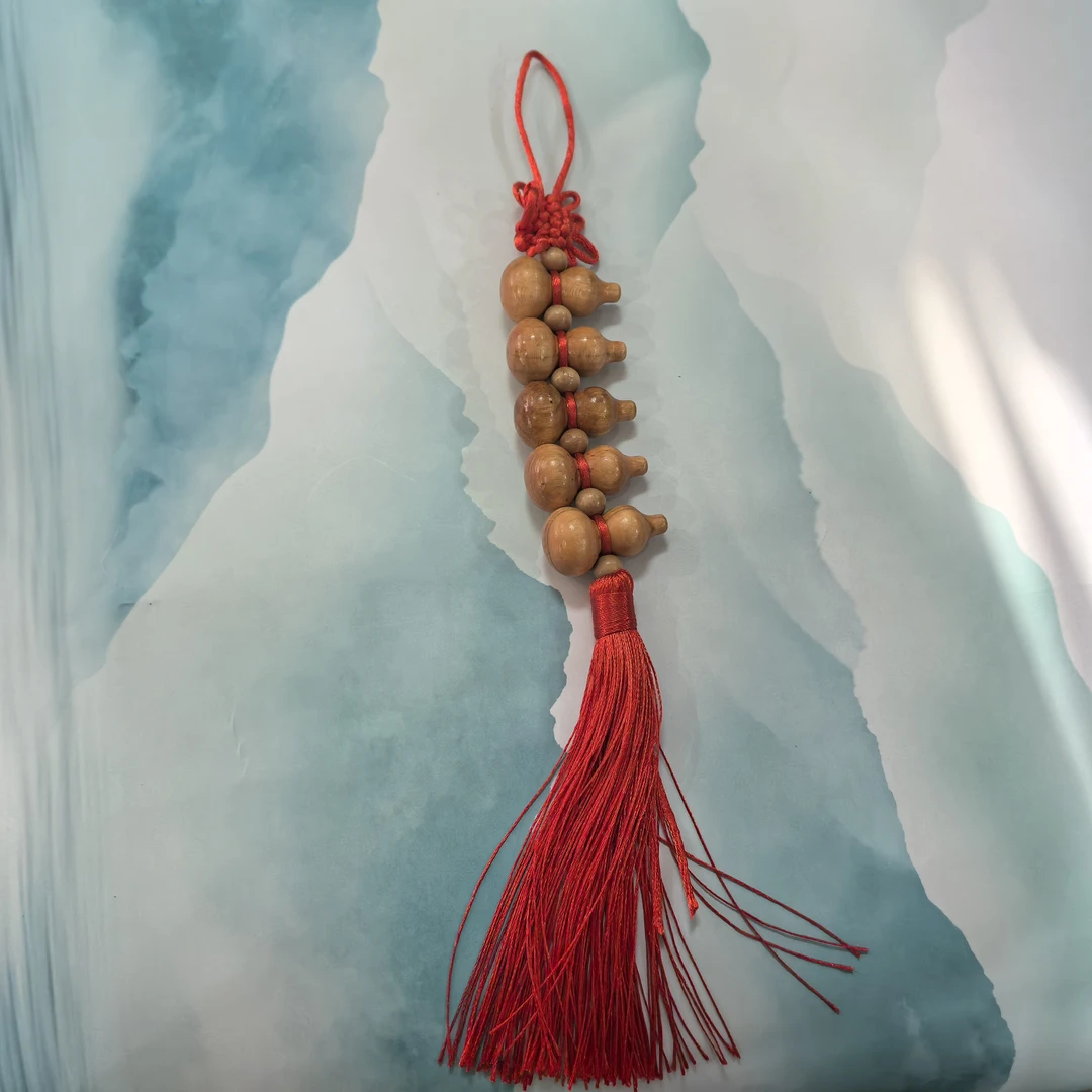 正宗天然桃木挂件五葫芦