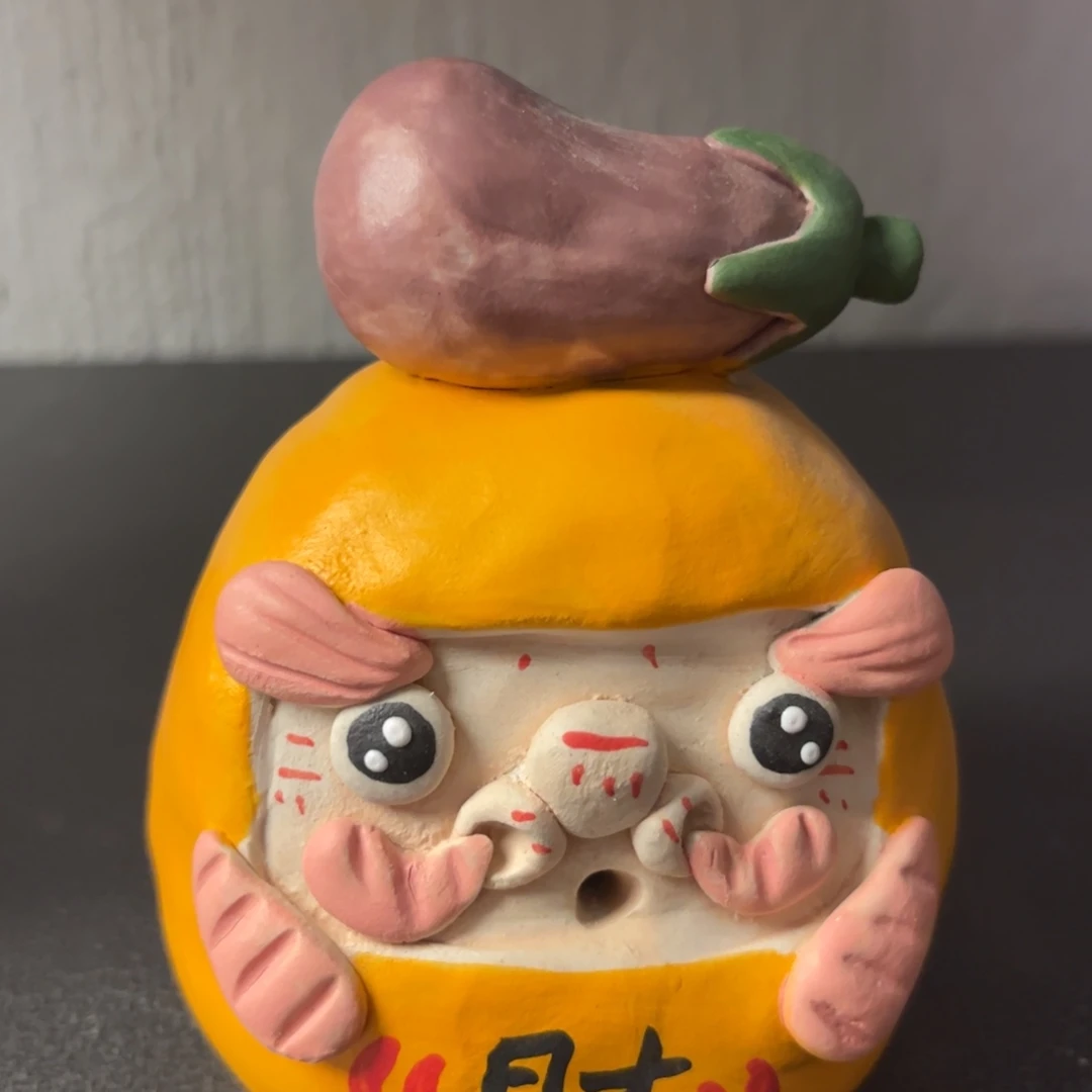 泥塑大***肉纯手工茶宠摆件