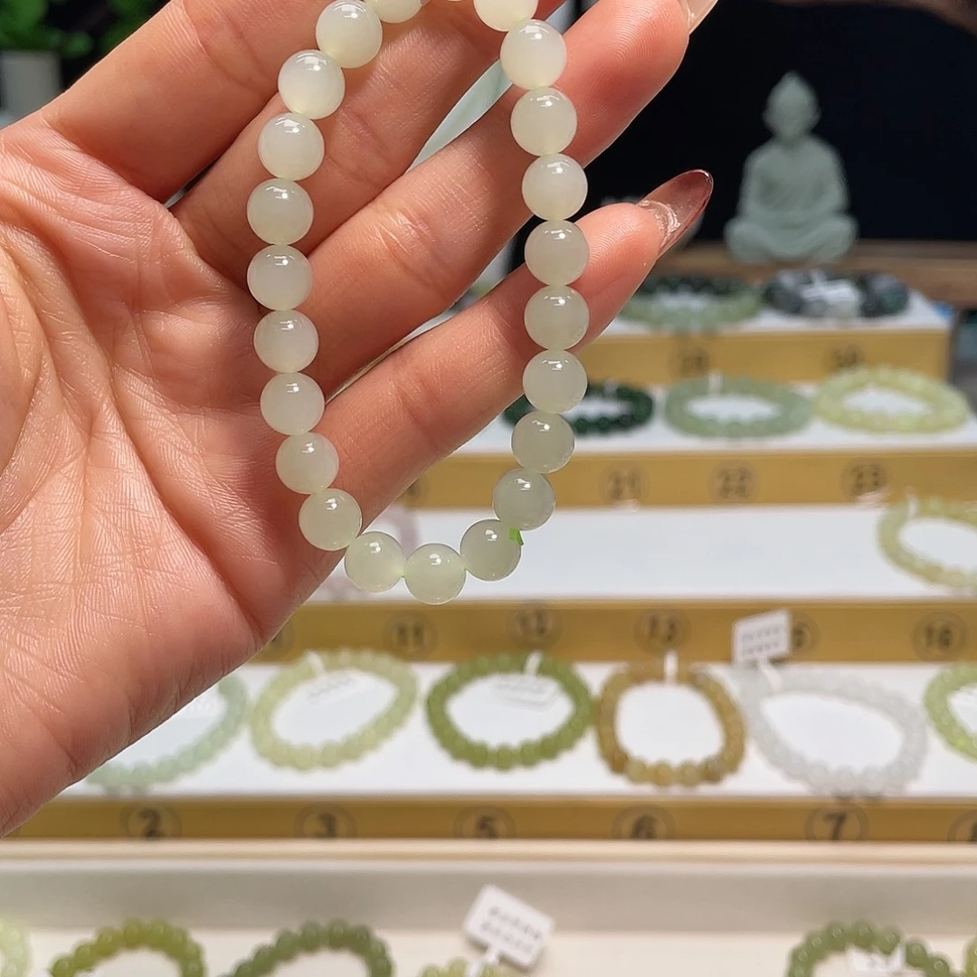 安***~和田玉未镶嵌手链