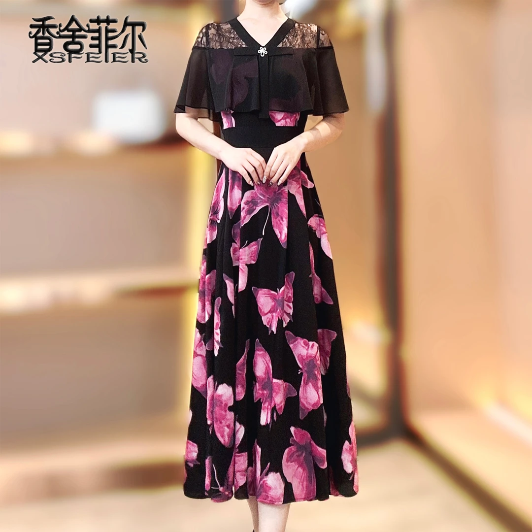 【香舍菲尔】83598-新款气质修身法式收腰显瘦连衣裙-佩