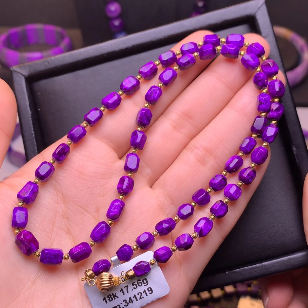 苏纪石（舒俱来）18K金镶嵌项链