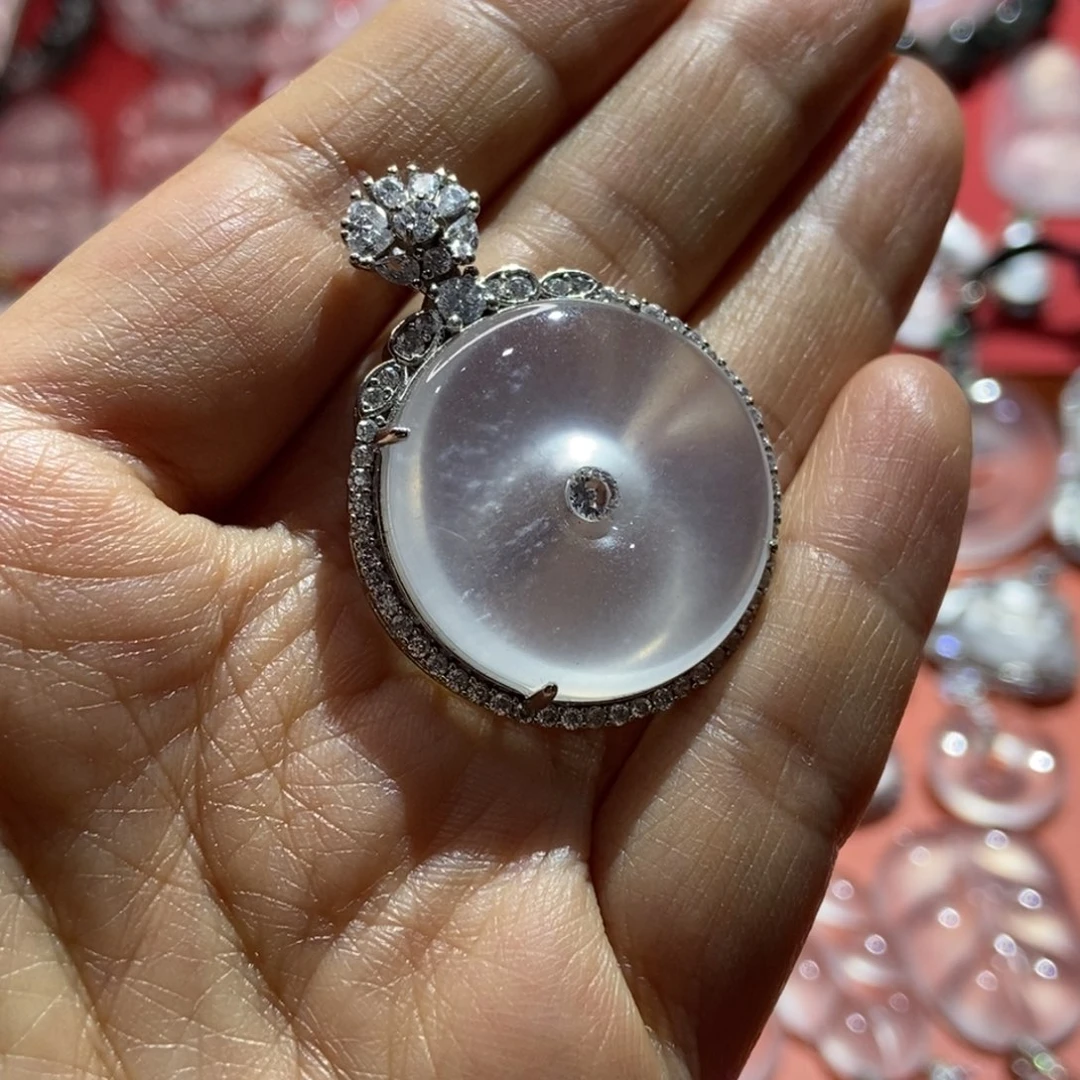 一***儿石英质玉银S925镶嵌其他