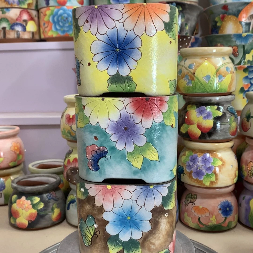 福利花盆，手绘花盆