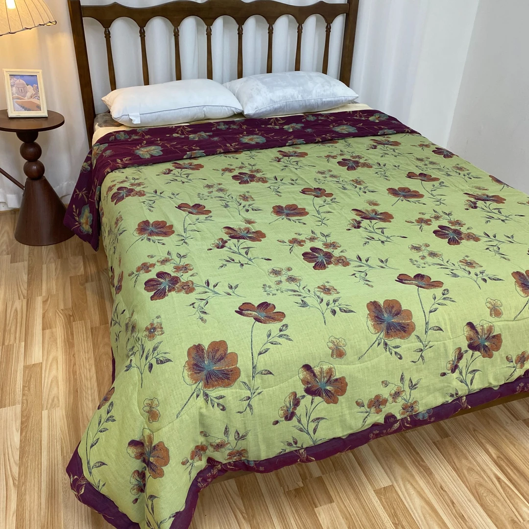 【幽香】200*230全棉色织双层纱加厚冬被 7.5斤左右