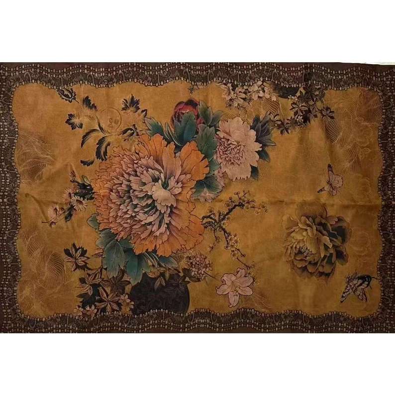 富贵牡丹 香韵纱枕巾枕套 耐脏透气