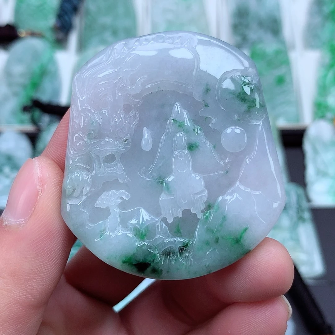 翡翠颈饰未镶嵌翡翠吊坠