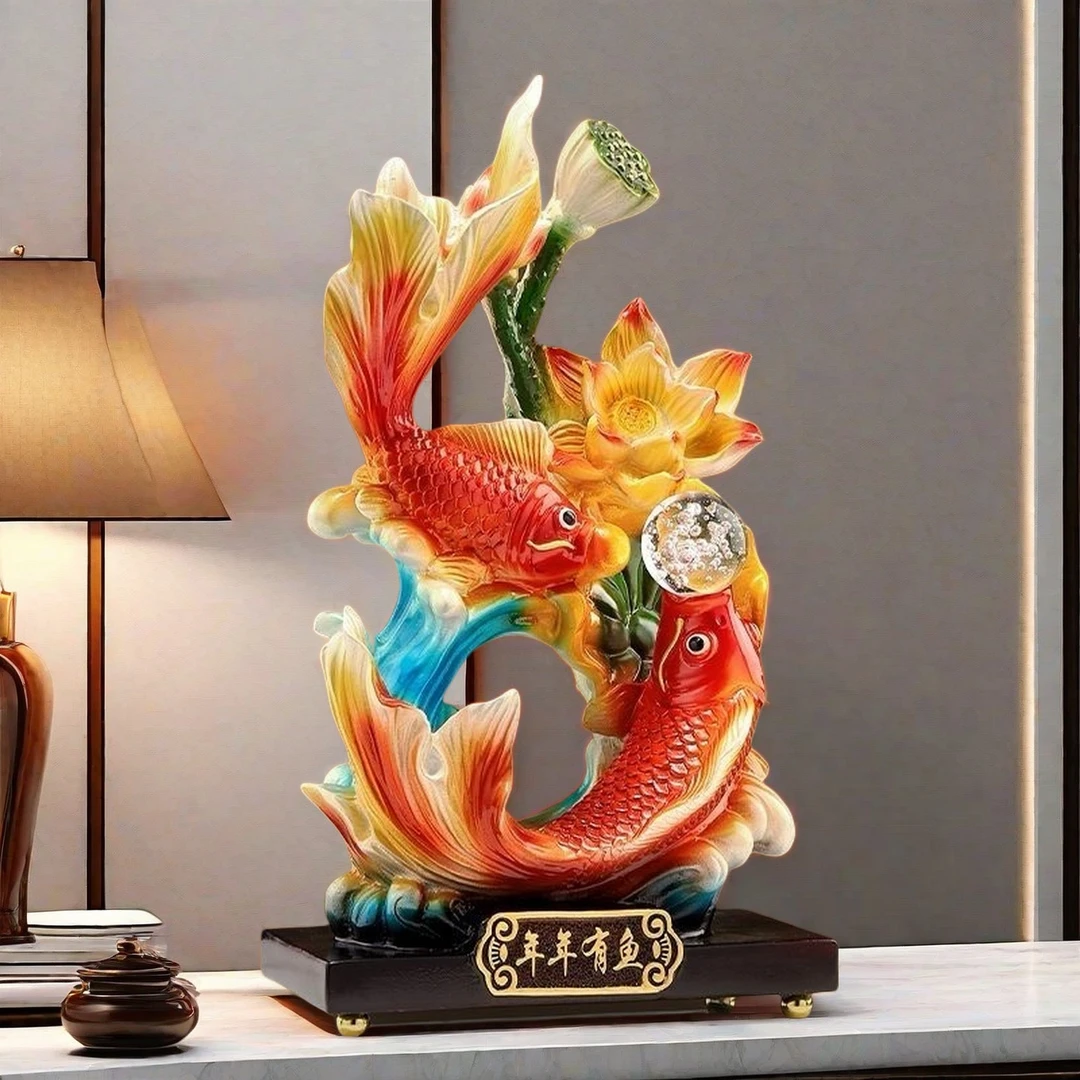 家居装饰开业乔迁礼物年年有鱼工艺品