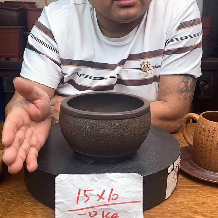 紫砂花盆货号一只K4