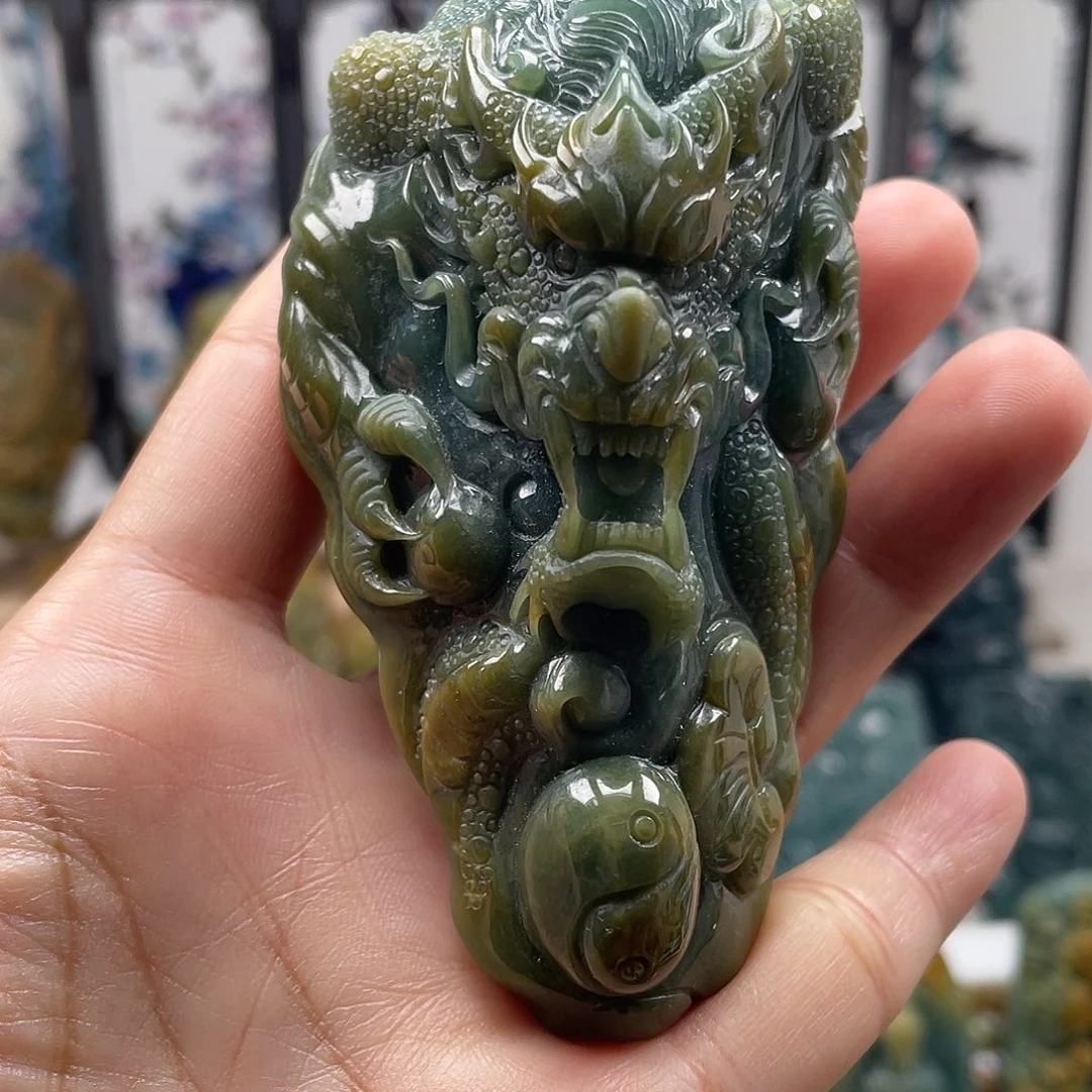 翡翠未镶嵌颈饰天然翡翠a货龙