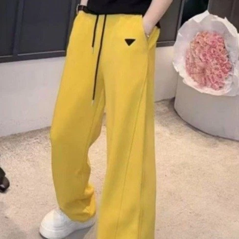 达人简约时尚休闲裤垂感显高直筒裤子女新款潮流百搭直筒卫裤爆款
