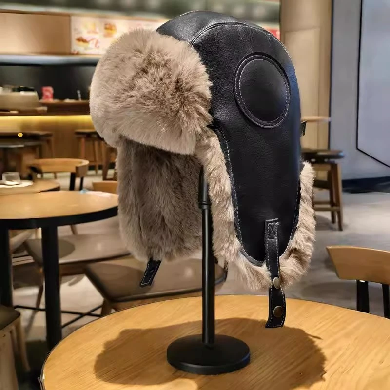 2025新款冬季帽子男款雷锋帽冬天骑车防寒男士女士复古防风保暖帽