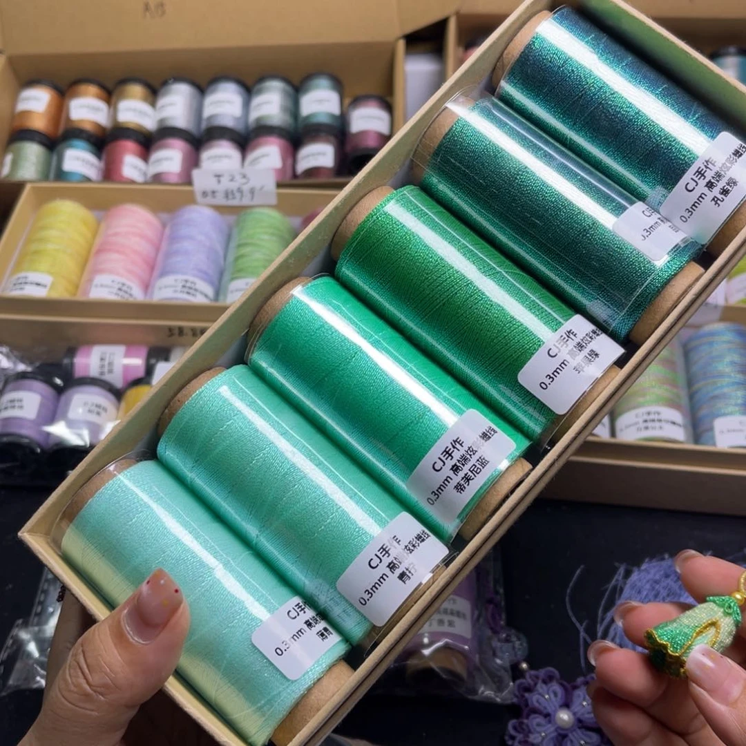 腈纶0.3炫彩蜡纸轴绿色系T39