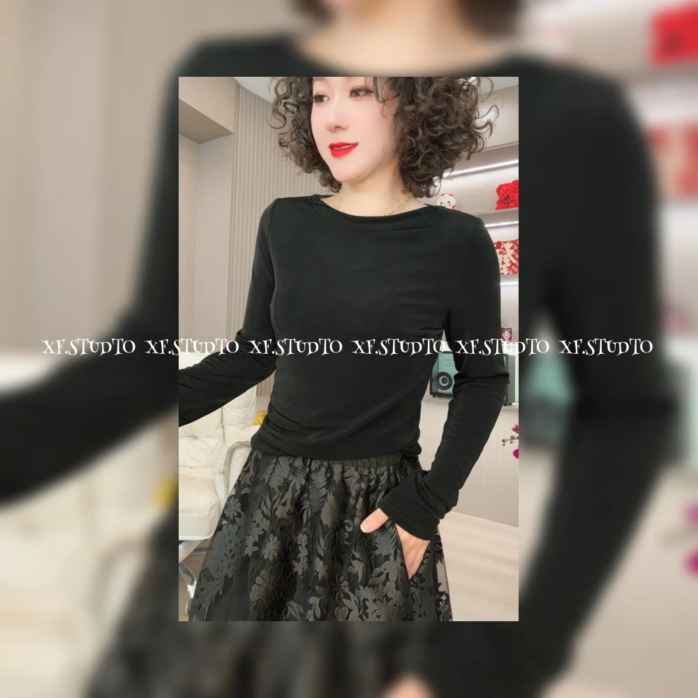 【小凤定制】气质后V美背一字肩上衣