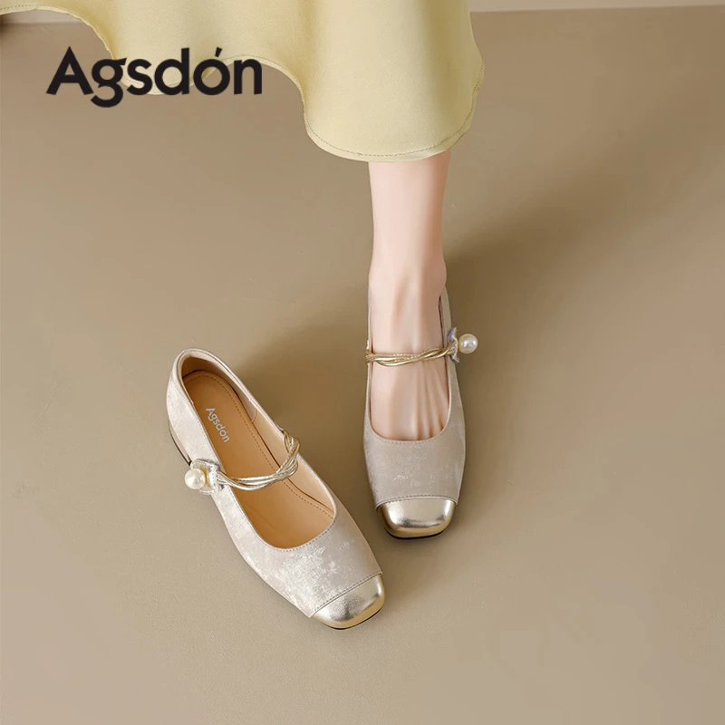 Y奥古狮登玛丽珍女鞋2025新款夏外穿法式绝美单鞋中跟不累脚凉鞋Y