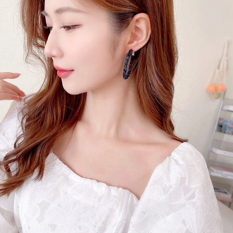 铜合金耳饰 【062】东大门新款几何圈圈耳环女时尚气质耳饰